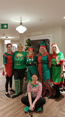 Encore Care Homes, which manages Great Oaks in Bournemouth and Fairmile Grange in Christchurch, has raised Â£75 for the Alzheimerâ€™s Society by hosting an â€˜Elf Dayâ€™ for its residents and members of the team.